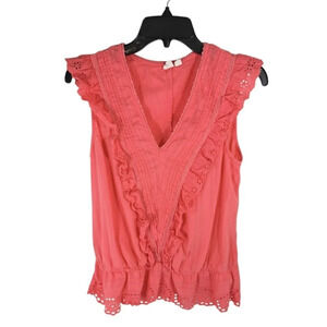 {Gap} Vintage Ruffled Eyelet Sleveless Top - Size Small